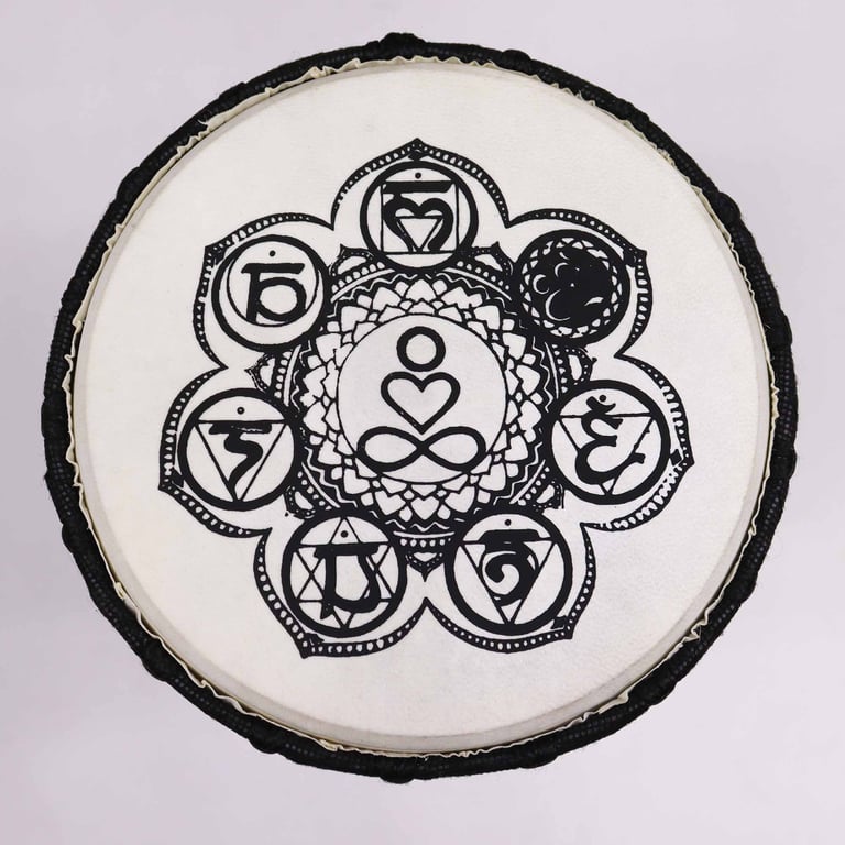 17cm Wide Top Djembe Drum (Chakra Model)