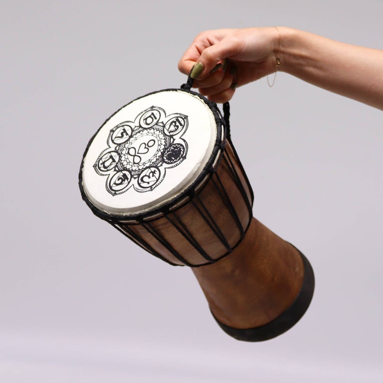 17cm Wide Top Djembe Drum (Chakra Model)