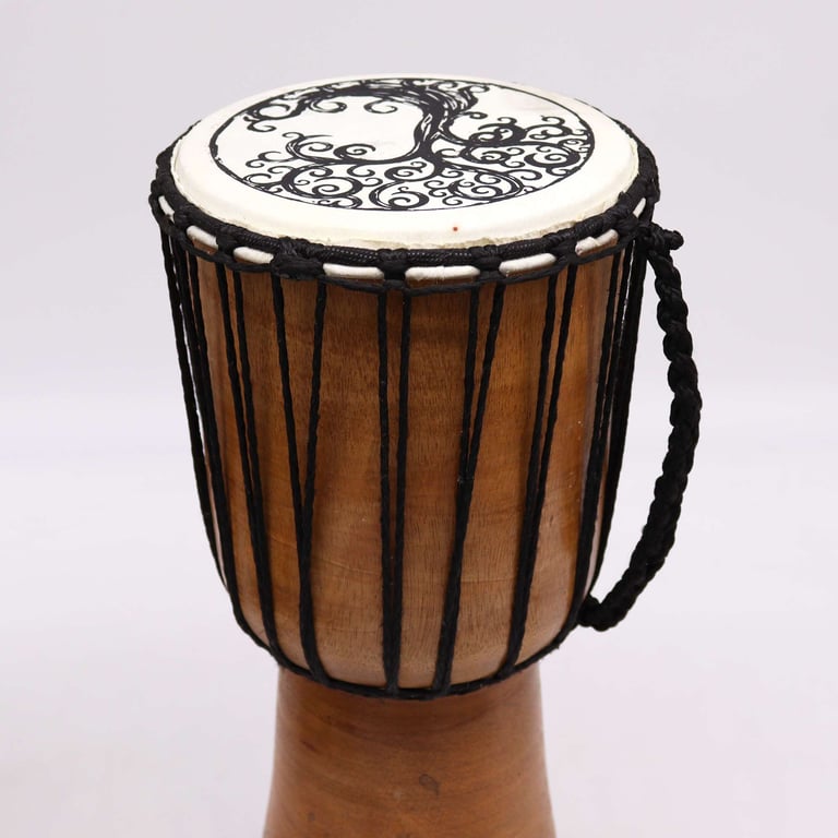 18cm Wide Top Djembe Drum (Tree of Life)