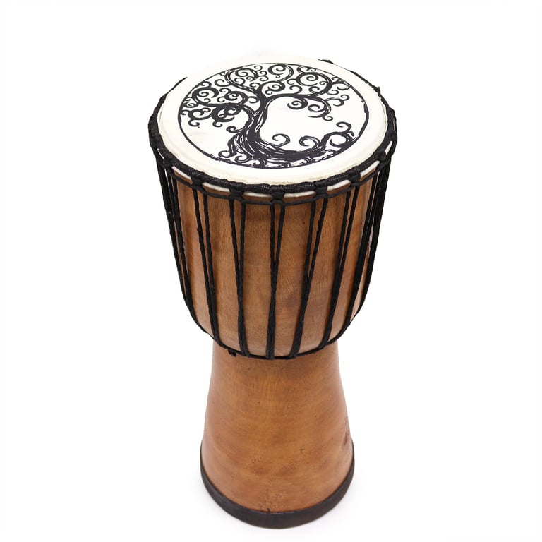 18cm Wide Top Djembe Drum (Tree of Life)