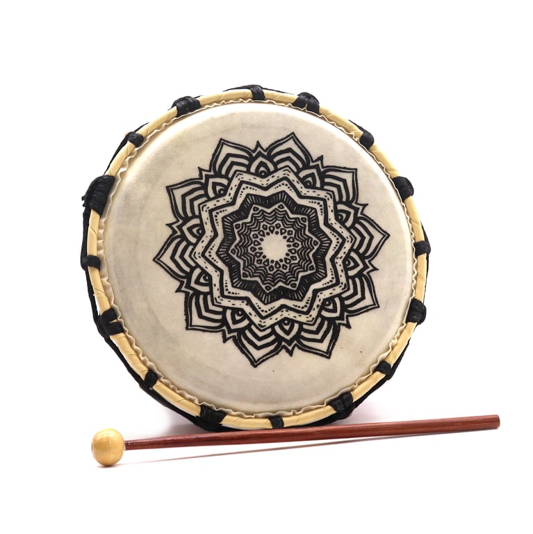 20cm Shamanic Mandala Drum - Handcrafted for Spiritual Rhythm