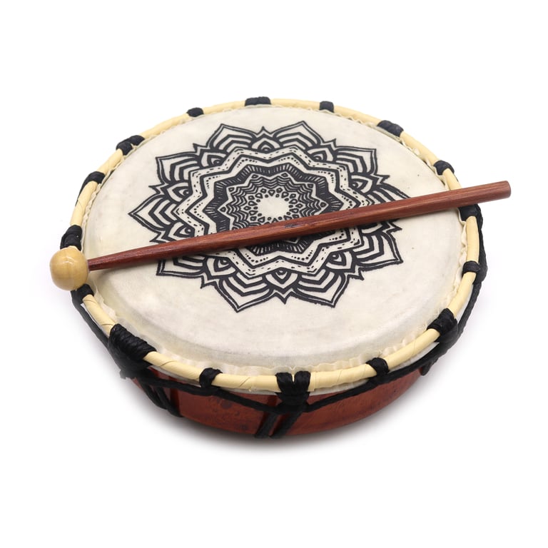 20cm Shamanic Mandala Drum - Handcrafted for Spiritual Rhythm