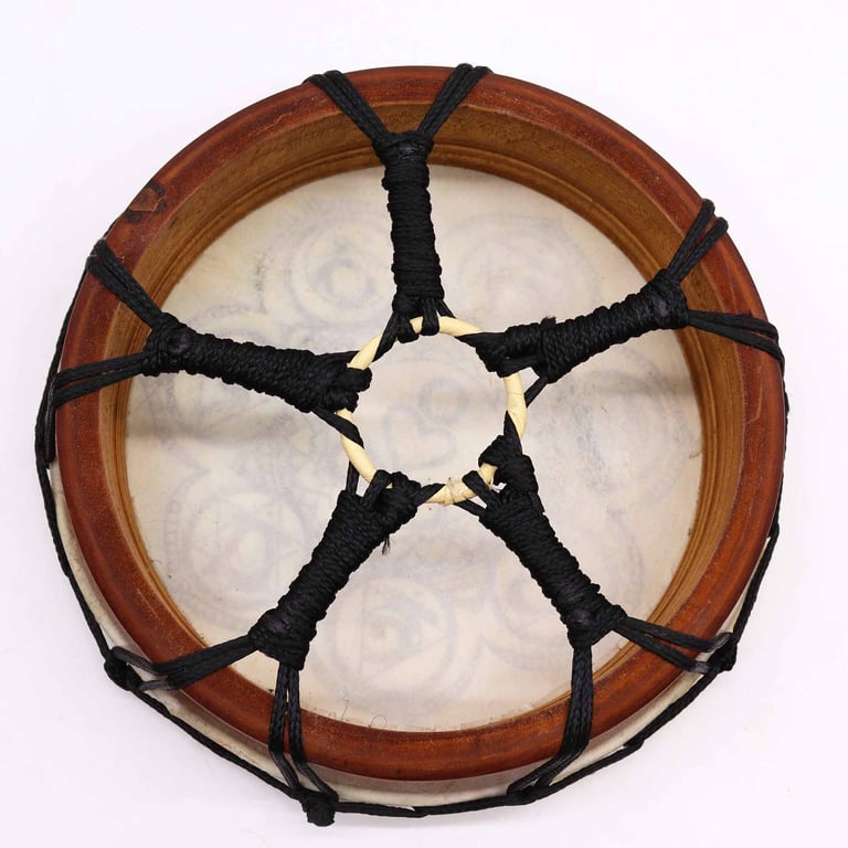 25cm Shamanic Chakra Drum & Sticks - Spiritual Healing Tool