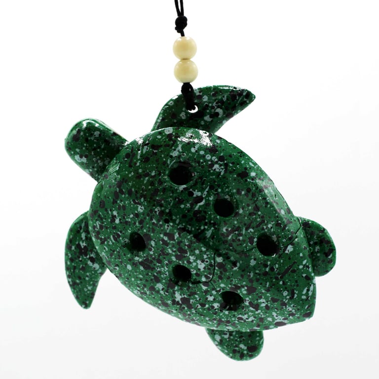 Handcrafted Turtle Ocarina Musical Instrument - Animal Whistle with Soothing Sounds