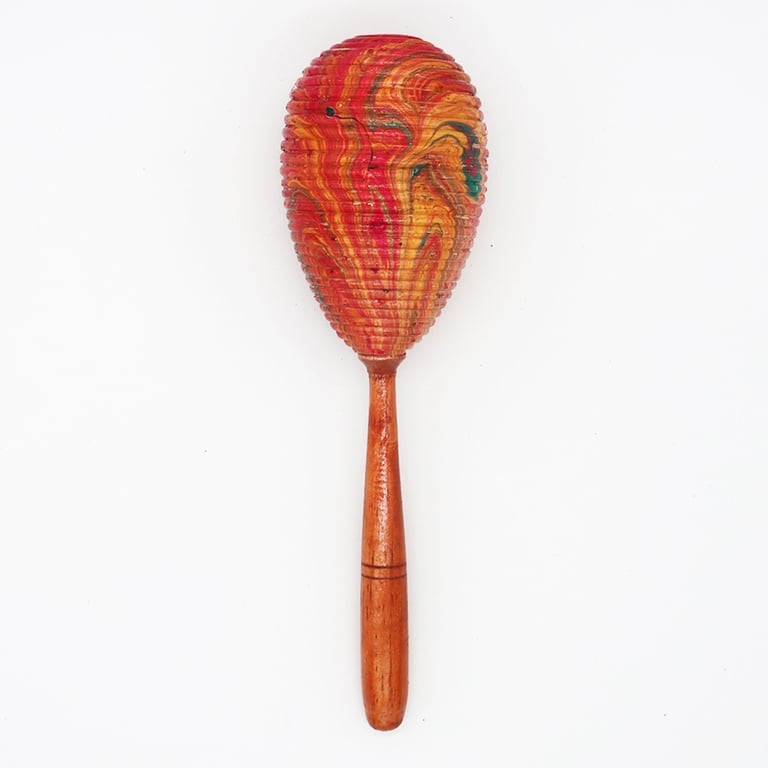 Single Maraca Rattle - Authentic Latin Music Instrument for Home Decor and Party Supplies