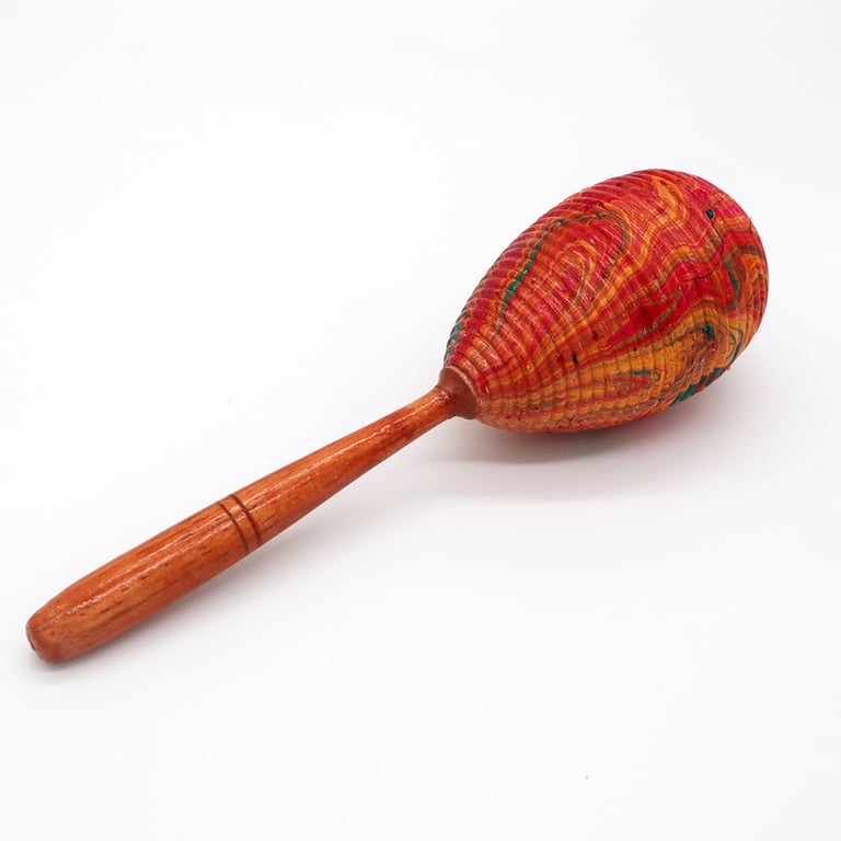 Single Maraca Rattle - Authentic Latin Music Instrument for Home Decor and Party Supplies