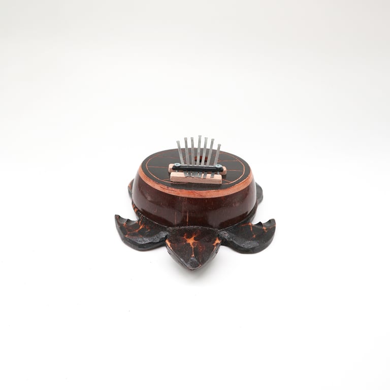 Antique Turtle-Shaped Kalimba - Coconut Material by Unspecified Brand