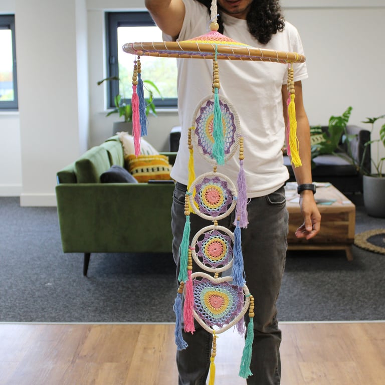 Large Pastel Rainbow Dramacatcher - Durable Dream Catcher by Drama