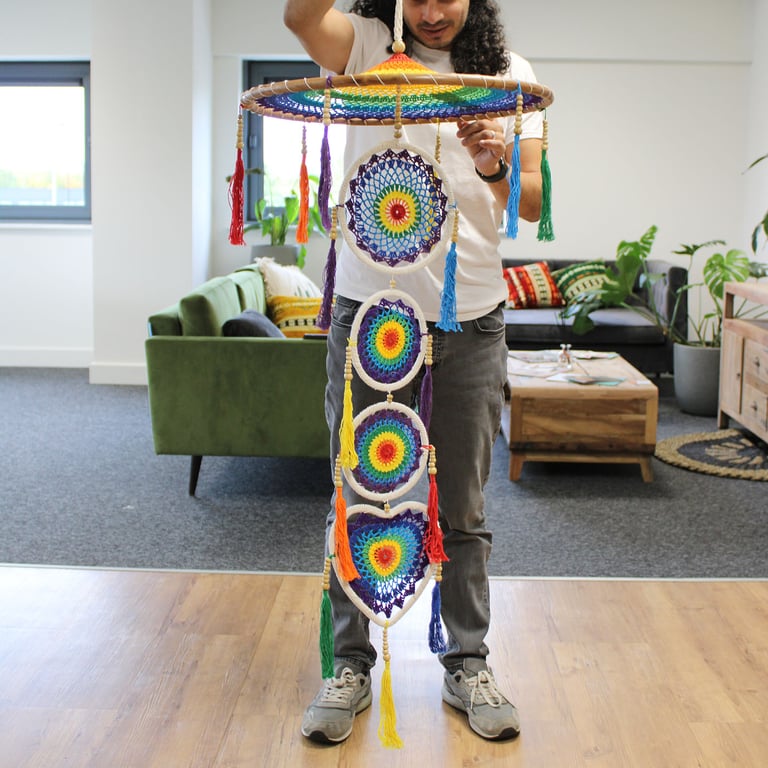 Extra Large Rainbow Dramacatcher - Vivid Size by DreamCatcher Brand
