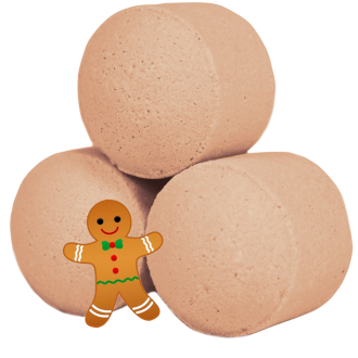 Mini Bath Bombs - Pack of 10 Chill Pills in Warm Gingerbread Scent for Relaxation and Stress Relief
