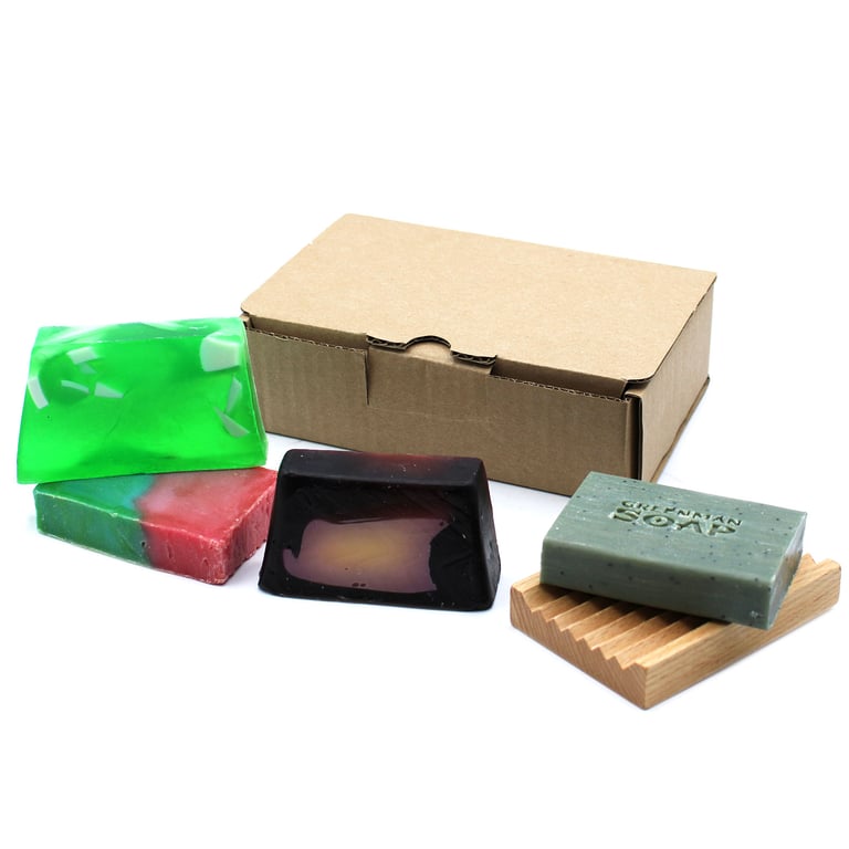 4 Piece Citrus Essence Soap Set - Invigorating Scents & Natural Ingredients