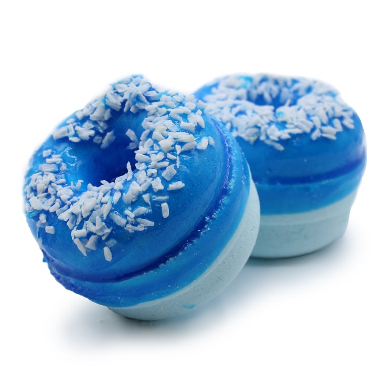 Blueberry Bath Donuts - Fruity Soap with Blueberry Scented Fragrance and Donut Shape