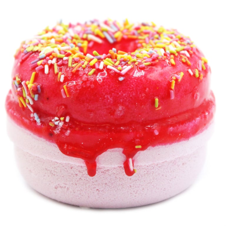 Strawberry & Banana Scented Bath Donuts - Soothing Sensory Fun for Kids at Bath Time