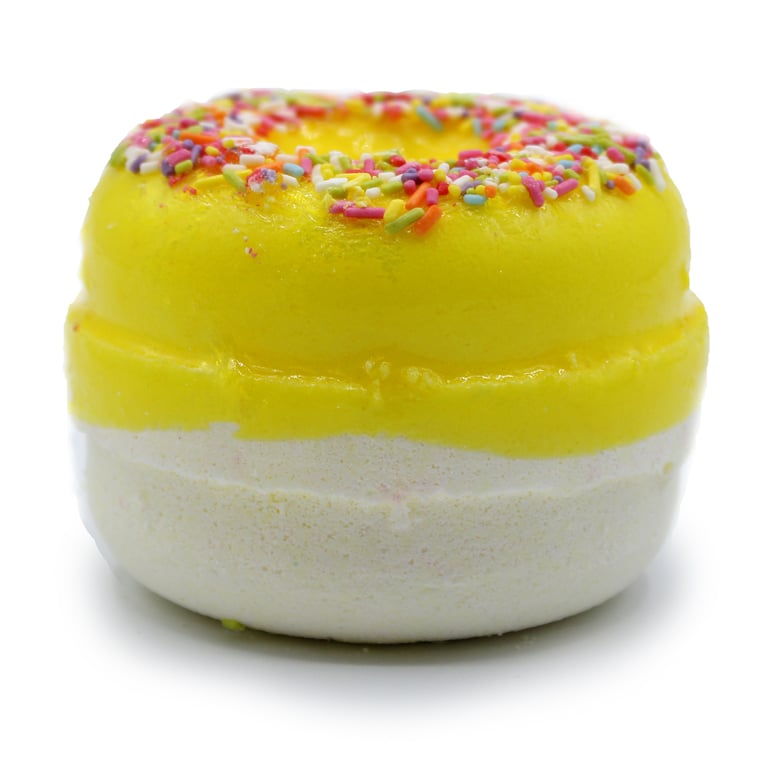 Lemon Meringue Bath Donuts - Citrus Scented Detoxifying Bath Bombs with Meringue Fragrance