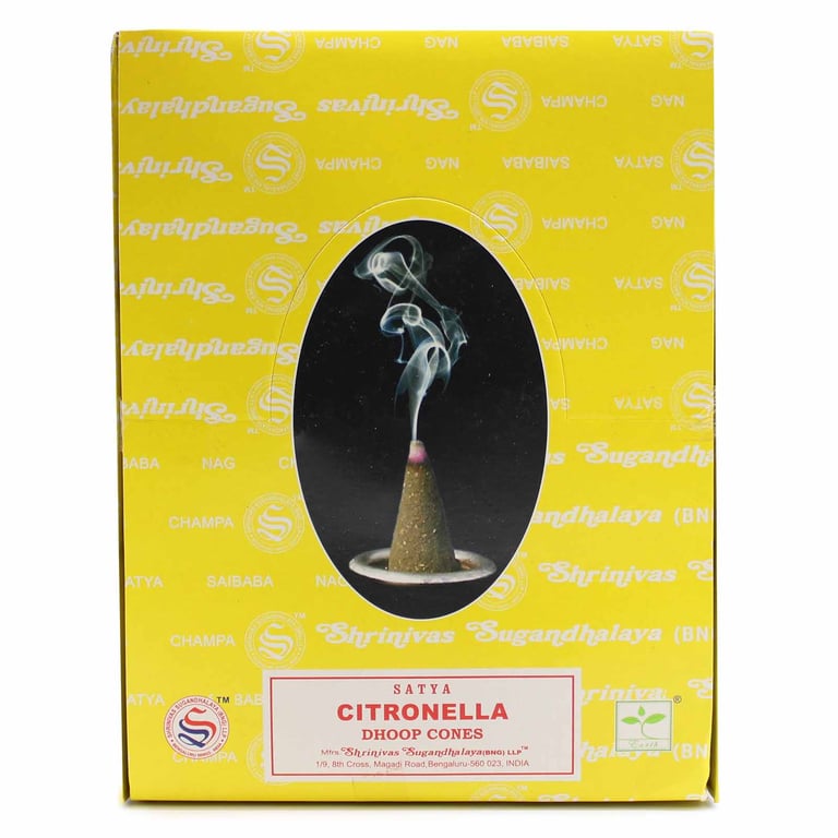 Citronella Dhoop Cones - Natural Outdoor Mosquito Repellent and Home Fragrance