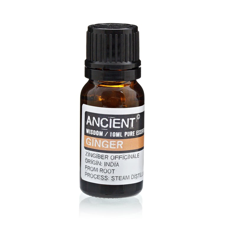 Organic 10ml Ginger Essential Oil - Natural Aromatherapy and Anti-Inflammatory Benefits
