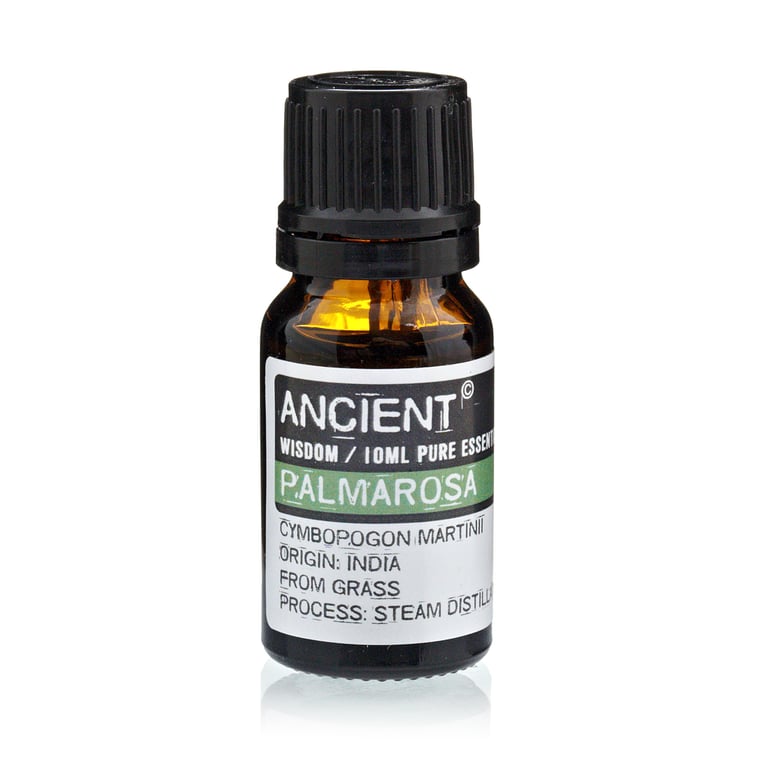 Palmarosa Essential Oil 10ml - Natural Stress Relief and Beauty Oil for Home Aromatherapy