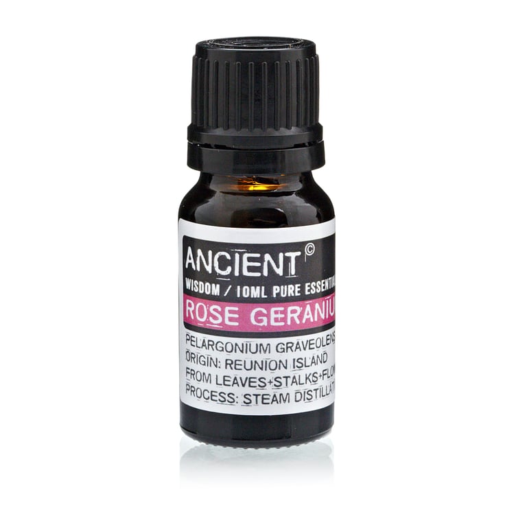 10 ml Rose Geranium Essential Oil - Natural Aromatherapy Oil for Stress Relief and Home Fragrance