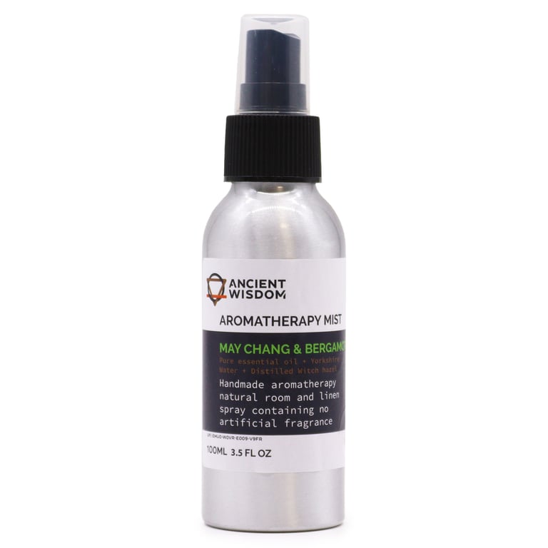100ml May Chang & Bergamot Essential Oil Mist - Fragrance Aromatherapy Spray