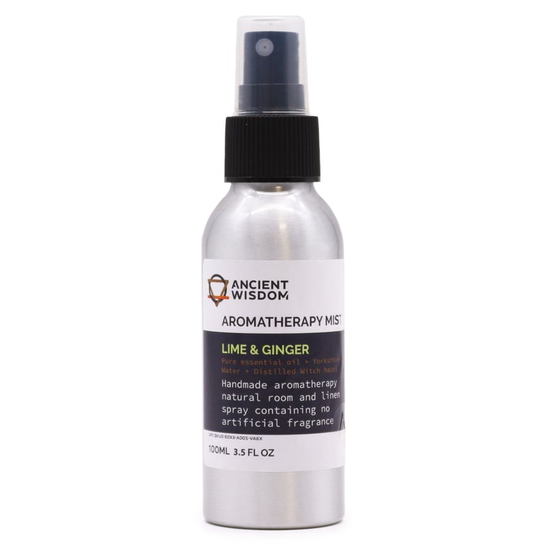 100ml Essential Oil Mist - Lime & Ginger Aromatherapy Blend