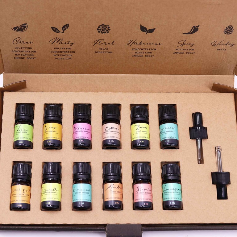Essential Oil Set (Aromatherapy) - Summer Blends - Premium Brand