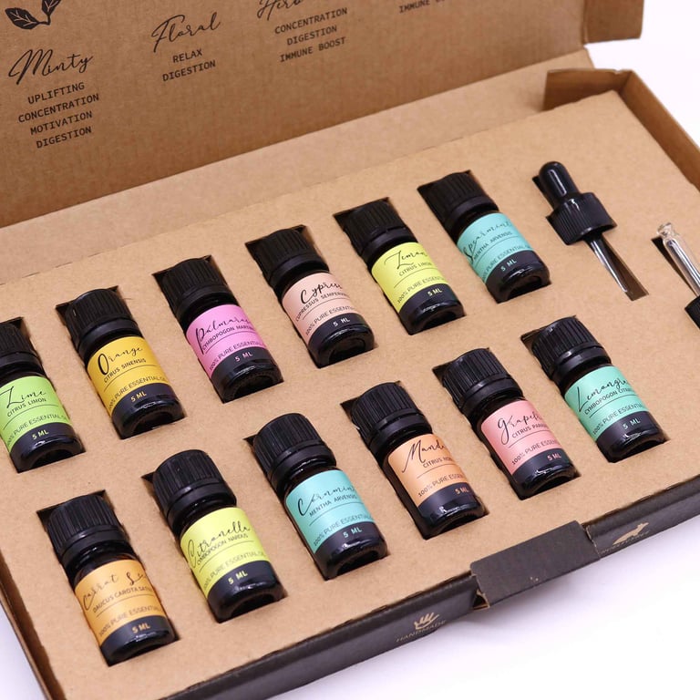 Essential Oil Set (Aromatherapy) - Summer Blends - Premium Brand