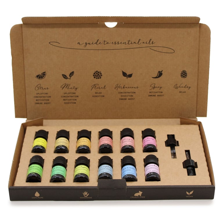 Essential Oil Set (Aromatherapy) - Starter Pack - Brand Name