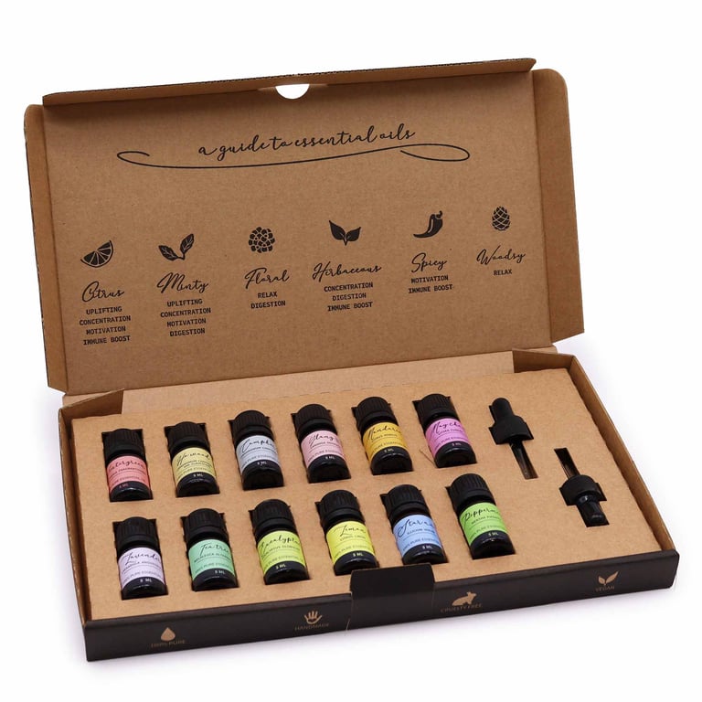 Essential Oil Set (Aromatherapy) - Starter Pack - Brand Name
