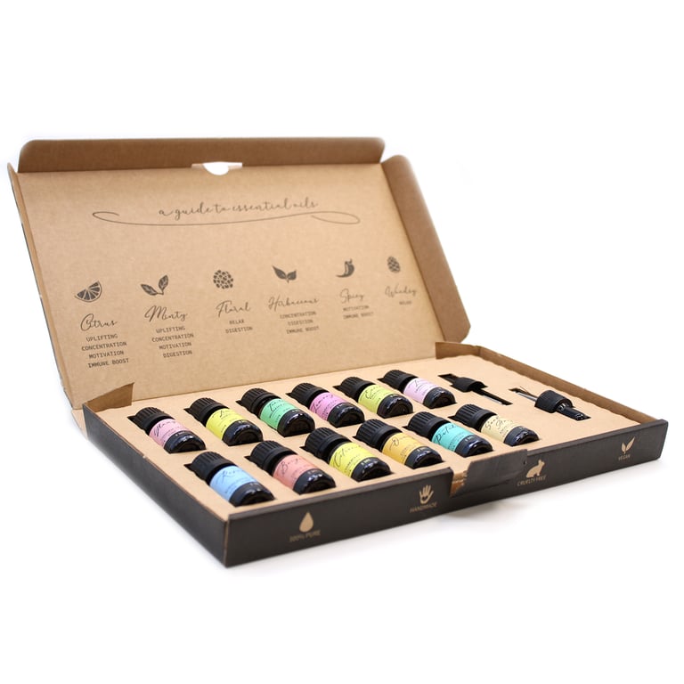 12-Piece Aromatherapy Essential Oil Set - Premium Blends by Essential Oils Co.