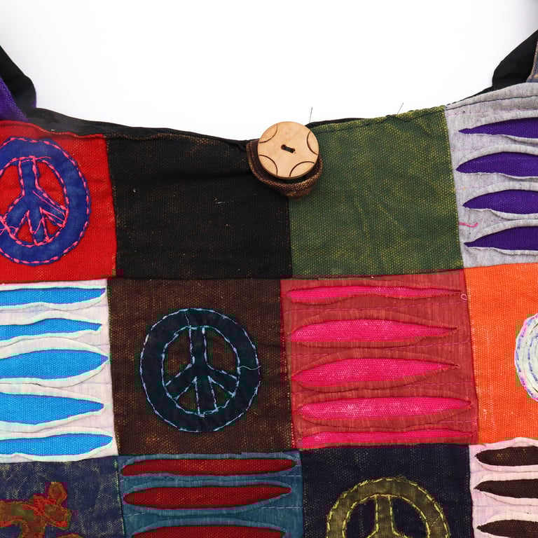 Classic Peace Sling Bags - Handcrafted Asymmetrical Design Sling Backpack for Women