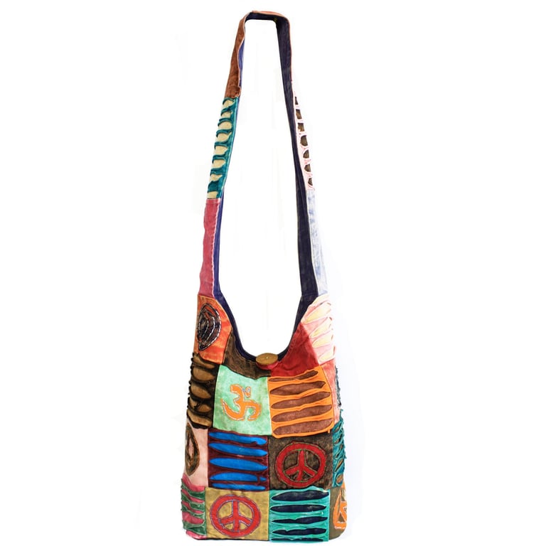 Classic Peace Sling Bags - Handcrafted Asymmetrical Design Sling Backpack for Women