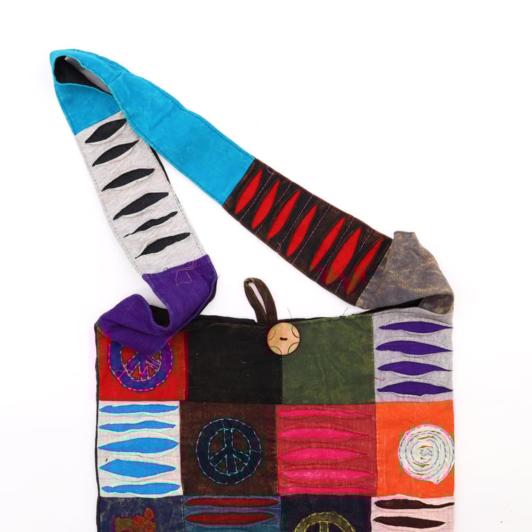 Classic Peace Sling Bags - Handcrafted Asymmetrical Design Sling Backpack for Women