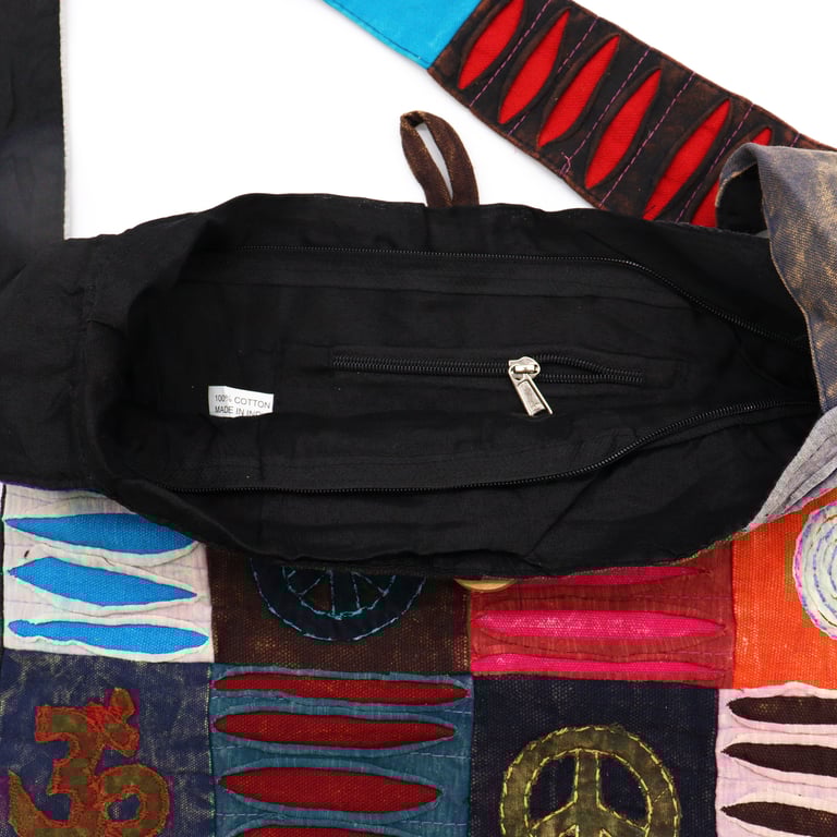 Classic Peace Sling Bags - Handcrafted Asymmetrical Design Sling Backpack for Women