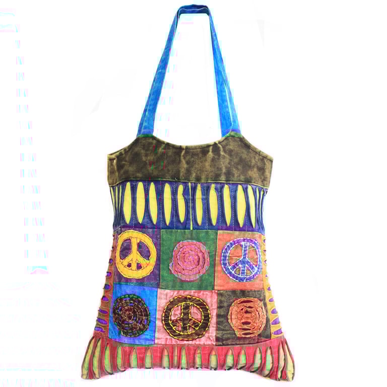 Classic Handmade Eco-Friendly Boho Peace Skirt Bags Assymetrical Vintage Style