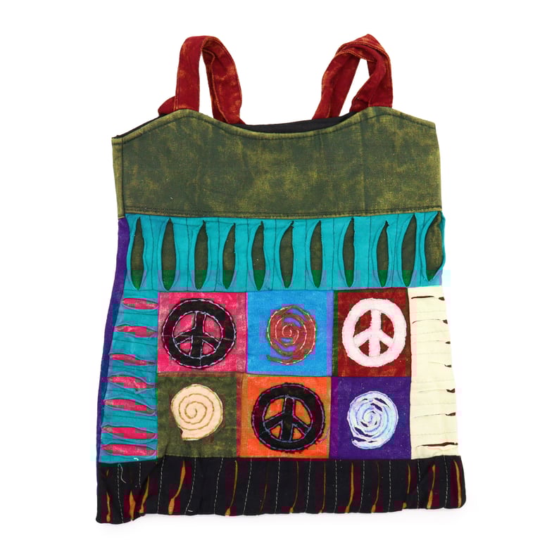 Classic Handmade Eco-Friendly Boho Peace Skirt Bags Assymetrical Vintage Style