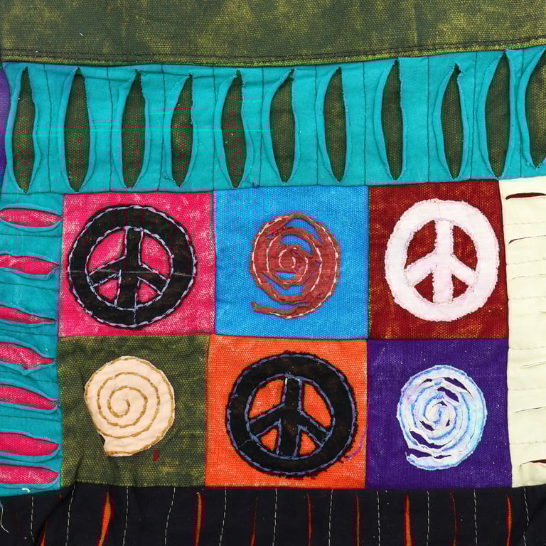Classic Handmade Eco-Friendly Boho Peace Skirt Bags Assymetrical Vintage Style