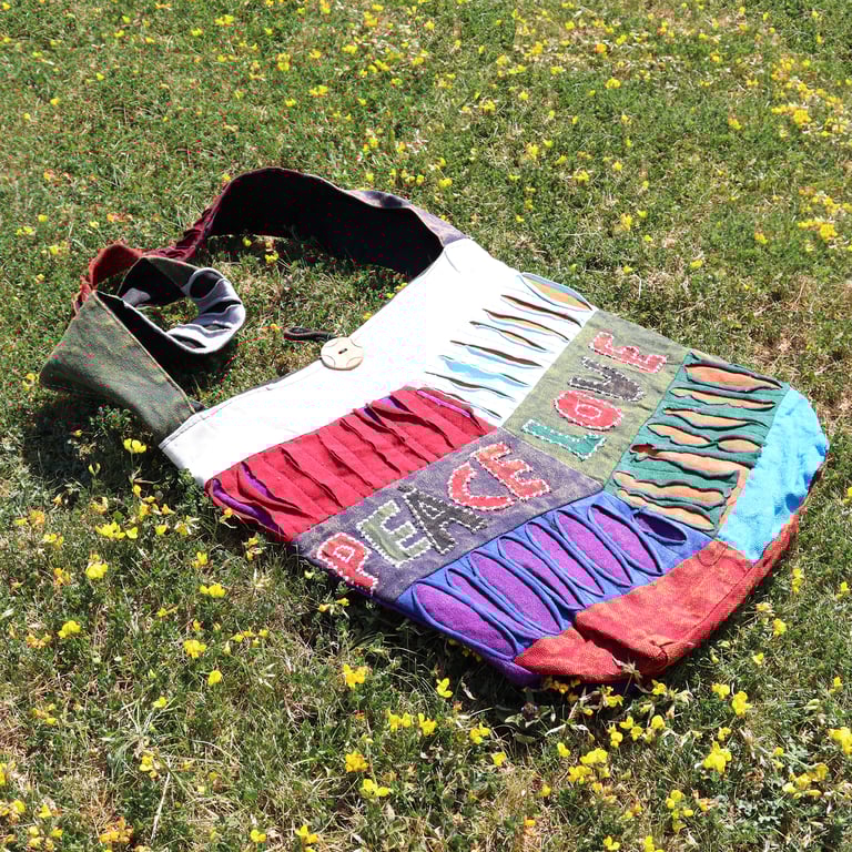 Assorted Peace & Love Tote Bags - Durable, Ethical, and Stylish