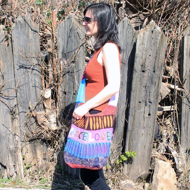 Assorted Peace & Love Tote Bags - Durable, Ethical, and Stylish