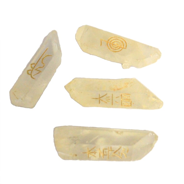 Natural Quartz Fengshui Set (4 Pieces) - Enhance Interior Balance
