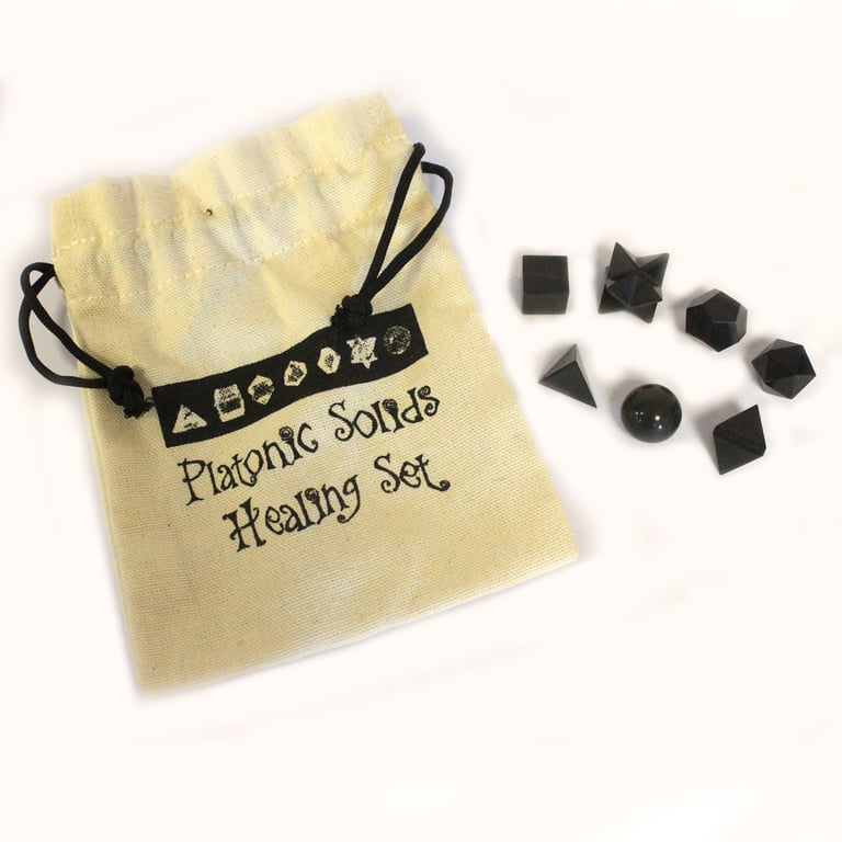 Black Agate Geometric Set (7 Pieces) - Elegant Home Decor Accessories