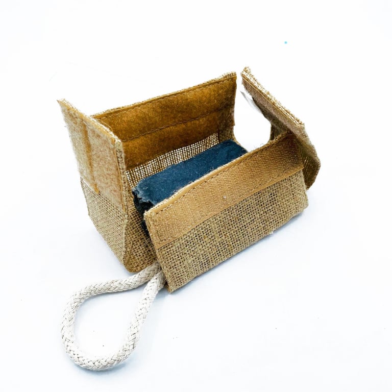 Eco-Friendly Jute Soap Pouch - Natural Holder for Home Cleaning Supplies and Sustainable Beauty Essentials