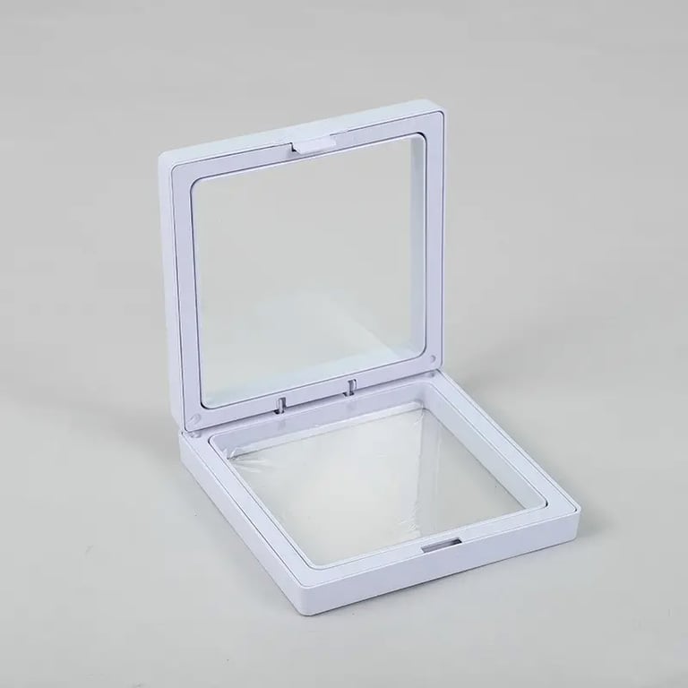 White 3D Floating Frame Display - Small 7x7cm Home Decor Wall Art Frame
