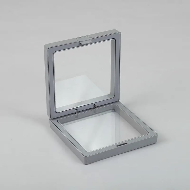 Med 3D Floating Frame Display - Grey 9x9cm Wall Art Picture Frame Home Decor