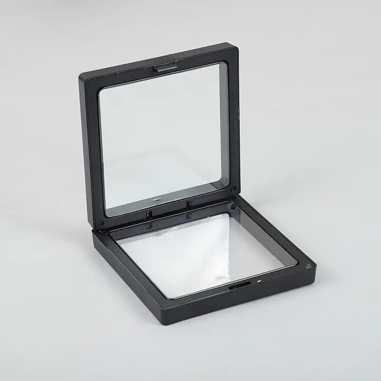11x11cm 3D Floating Frame Display - Black Wall Art Decor for Home Office