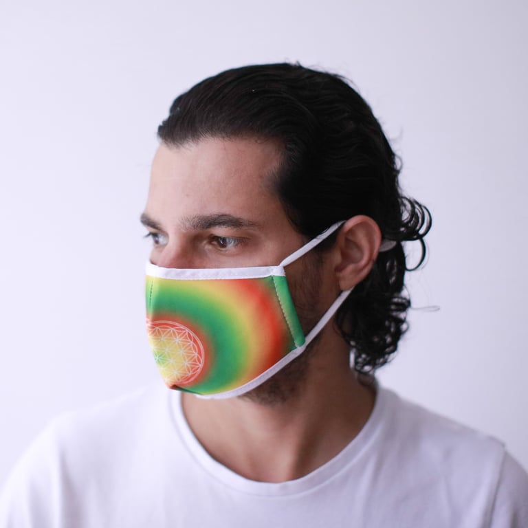 Flower of Life Adult Reusable Fashion Face Mask - Eco-Friendly and Comfortable Protection