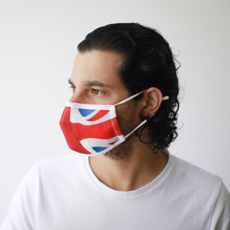 Reusable Fashion Face Mask - Union Jack Design for Adults