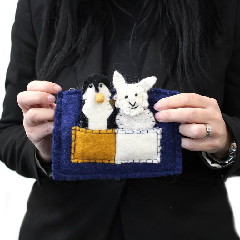 Puppy Pals Finger Puppet Play Set - Portable Kids Toy Pouch