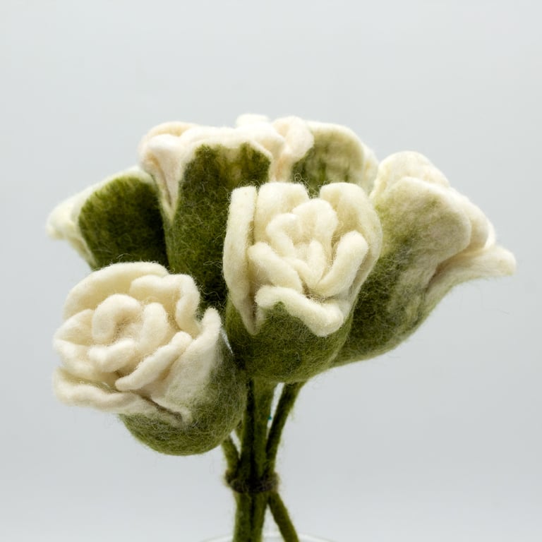 Premium White Rose Felt Flowers - Realistic Design by XYZ Brand
