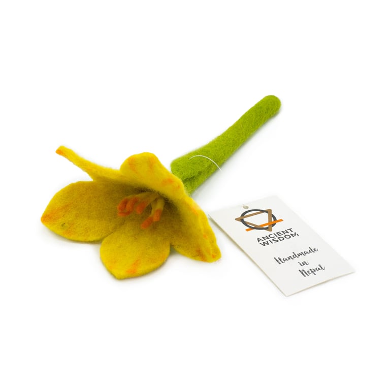 Assorted Colour Felt Lilies - Realistic Decor Flowers