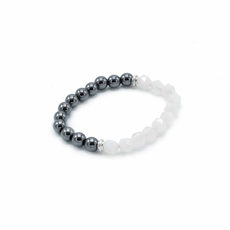Faceted Gemstone Magnetic Rose Quartz Bracelet - Elegant Handcrafted Jewelry